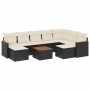 Set de sofás de jardín 10 pzas cojines ratán sintético negro de , Conjuntos de jardín - Ref: Foro24-3226546, Precio: 563,55 €...