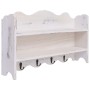 White wooden wall coat rack 50x10x30 cm by vidaXL, Hat and coat racks - Ref: Foro24-284235, Price: 44,21 €, Discount: %