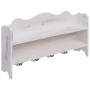 White wooden wall coat rack 50x10x30 cm by vidaXL, Hat and coat racks - Ref: Foro24-284235, Price: 44,21 €, Discount: %