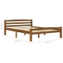 Estructura de cama madera maciza pino marrón miel 140x200 cm de vidaXL, Camas y somieres - Ref: Foro24-322078, Precio: 150,21...