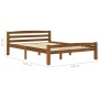 Solid pine wood bed frame honey brown 140x200 cm