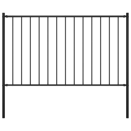 Fence panel and steel posts black powder coating 1.7x1.25m by vidaXL, fence panels - Ref: Foro24-145211, Price: 72,24 €, Disc...