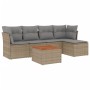 Gartensofa-Set mit beigem Kissenmix, 6-teilig, PE-Rattan von , Gartensets - Ref: Foro24-3255947, Preis: 399,99 €, Rabatt: %