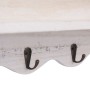 White wooden wall coat rack 50x10x30 cm by vidaXL, Hat and coat racks - Ref: Foro24-284235, Price: 44,21 €, Discount: %