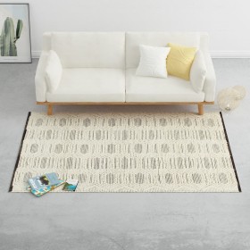 Hand-woven wool rug white/black 160x230 cm by vidaXL, Rugs - Ref: Foro24-284371, Price: 133,15 €, Discount: %