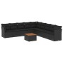 Gartensofa-Set 10-teilig mit schwarzen synthetischen Rattankissen von , Gartensets - Ref: Foro24-3256020, Preis: 609,04 €, Ra...