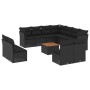 Gartensofa-Set 12-teilig mit schwarzen synthetischen Rattankissen von , Gartensets - Ref: Foro24-3256034, Preis: 703,25 €, Ra...