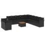 Gartensofa-Set 12-teilig mit schwarzen synthetischen Rattankissen von , Gartensets - Ref: Foro24-3256055, Preis: 871,51 €, Ra...