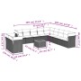 Gartensofa-Set 12-teilig mit schwarzen synthetischen Rattankissen von , Gartensets - Ref: Foro24-3256055, Preis: 871,51 €, Ra...