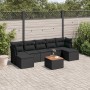 8-teiliges Gartensofa-Set und schwarze synthetische Rattankissen von , Gartensets - Ref: Foro24-3256104, Preis: 457,39 €, Rab...