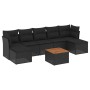 8-teiliges Gartensofa-Set und schwarze synthetische Rattankissen von , Gartensets - Ref: Foro24-3256104, Preis: 457,39 €, Rab...