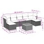 8-teiliges Gartensofa-Set und schwarze synthetische Rattankissen von , Gartensets - Ref: Foro24-3256104, Preis: 457,39 €, Rab...