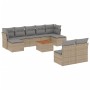 Garden sofa set with beige cushions 10 pieces synthetic rattan by , Garden sets - Ref: Foro24-3256192, Price: 635,65 €, Disco...