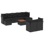 Gartensofa-Set 10-teilig mit schwarzen synthetischen Rattankissen von , Gartensets - Ref: Foro24-3256202, Preis: 616,13 €, Ra...