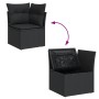 Gartensofa-Set 10-teilig mit schwarzen synthetischen Rattankissen von , Gartensets - Ref: Foro24-3256202, Preis: 616,13 €, Ra...