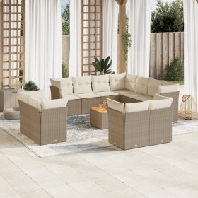 12-teiliges Gartensofa-Set und braune synthetische Rattankissen von , Gartensets - Ref: Foro24-3256275, Preis: 981,83 €, Raba...