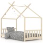 Estructura de cama infantil de madera maciza de pino 80x160 cm de vidaXL, Cunas y camas para niños - Ref: Foro24-283365, Prec...