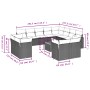 Gartensofa- und Kissenset 13-teilig aus schwarzem synthetischem Rattan von , Gartensets - Ref: Foro24-3256280, Preis: 824,03 ...