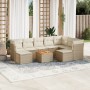 Gartensofa-Set mit beigen Kissen, 10-teilig, synthetisches Rattan von , Gartensets - Ref: Foro24-3256296, Preis: 791,87 €, Ra...