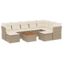 Gartensofa-Set mit beigen Kissen, 10-teilig, synthetisches Rattan von , Gartensets - Ref: Foro24-3256296, Preis: 791,87 €, Ra...