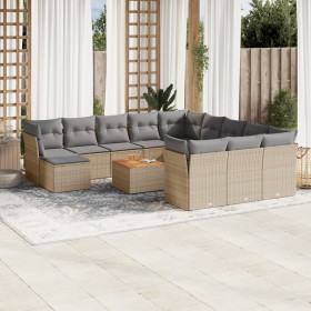 Gartensofa-Set mit beigem Kissenmix, 13-teilig, PE-Rattan von , Gartensets - Ref: Foro24-3256318, Preis: 926,90 €, Rabatt: %