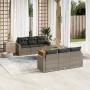 7-teiliges Gartensofa-Set mit grauen PE-Rattan-Kissen von , Gartensets - Ref: Foro24-3256347, Preis: 570,55 €, Rabatt: %