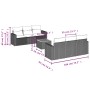 7-teiliges Gartensofa-Set mit grauen PE-Rattan-Kissen von , Gartensets - Ref: Foro24-3256347, Preis: 570,55 €, Rabatt: %