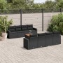 8-teiliges Gartensofa-Set und schwarze synthetische Rattankissen von , Gartensets - Ref: Foro24-3256370, Preis: 651,72 €, Rab...