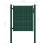 Grünes Zauntor aus PVC und Stahl, 100 x 81 cm von vidaXL, Gartentore - Ref: Foro24-145227, Preis: 108,44 €, Rabatt: %