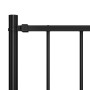 Black powder coated steel fence panel and posts 1.7x0.75 m by vidaXL, fence panels - Ref: Foro24-145209, Price: 72,72 €, Disc...