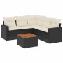 6-teiliges Gartensofa-Set und schwarze synthetische Rattankissen von , Gartensets - Ref: Foro24-3256448, Preis: 382,66 €, Rab...