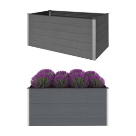 Arriate de WPC gris 200x100x91 cm de vidaXL, Maceteros y jardineras - Ref: Foro24-45757, Precio: 569,99 €, Descuento: %