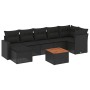 8-teiliges Gartensofa-Set und schwarze synthetische Rattankissen von , Gartensets - Ref: Foro24-3256559, Preis: 498,58 €, Rab...