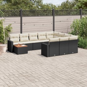 11-teilige Gartensofagarnitur und schwarze synthetische Rattankissen von , Gartensets - Ref: Foro24-3256637, Preis: 632,83 €,...