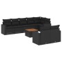 8-teiliges Gartensofa-Set und schwarze synthetische Rattankissen von , Gartensets - Ref: Foro24-3256538, Preis: 671,62 €, Rab...