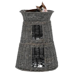 Katzenkörbe 3 Einheiten mit naturgrauen Weidenkissen 47x34x60cm von vidaXL, Katzenmöbel - Ref: Foro24-170772, Preis: 89,99 €,...