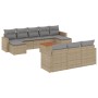 Gartensofa-Set mit beigem Kissenmix, 11-teilig aus PE-Rattan von , Gartensets - Ref: Foro24-3256675, Preis: 812,41 €, Rabatt: %