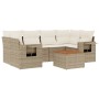 Set sofás de jardín 7 piezas y cojines ratán sintético beige de , Conjuntos de jardín - Ref: Foro24-3256793, Precio: 514,99 €...