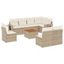 Set de sofás de jardín 9 pzas con cojines ratán sintético beige de , Conjuntos de jardín - Ref: Foro24-3256933, Precio: 706,9...