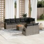 9-teiliges Gartenmöbel-Set und graue synthetische Rattankissen von , Gartensets - Ref: Foro24-3256984, Preis: 705,22 €, Rabat...