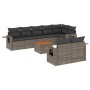 Set de muebles de jardín 9 pzas y cojines ratán sintético gris de , Conjuntos de jardín - Ref: Foro24-3256984, Precio: 705,18...