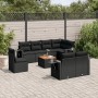 8-piece garden sofa set and black synthetic rattan cushions by , Garden sets - Ref: Foro24-3256986, Price: 709,54 €, Discount: %