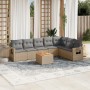 Garden sofa set with beige cushions mix 8 pieces PE rattan by , Garden sets - Ref: Foro24-3256927, Price: 566,36 €, Discount: %