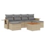 Gartensofa-Set mit beigem Kissenmix, 7-teilig aus PE-Rattan von , Gartensets - Ref: Foro24-3257018, Preis: 485,48 €, Rabatt: %