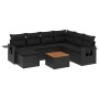 8-teiliges Gartensofa-Set und schwarze synthetische Rattankissen von , Gartensets - Ref: Foro24-3257007, Preis: 560,00 €, Rab...