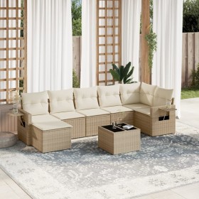 Gartensofa-Set mit beigen Kissen 8 Stück PE-Rattan von , Gartensets - Ref: Foro24-3252825, Preis: 602,04 €, Rabatt: %