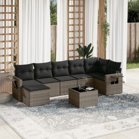 Set de sofás de jardín 8 pzas y cojines ratán sintético gris de , Conjuntos de jardín - Ref: Foro24-3252827, Precio: 563,96 €...