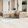 Set de sofás de jardín 11pzas con cojines ratán sintético beige de , Conjuntos de jardín - Ref: Foro24-3257087, Precio: 758,9...