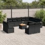 Garden sofa and cushion set 13 pieces black synthetic rattan by , Garden sets - Ref: Foro24-3257140, Price: 843,81 €, Discoun...