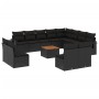 Garden sofa and cushion set 13 pieces black synthetic rattan by , Garden sets - Ref: Foro24-3257140, Price: 843,81 €, Discoun...